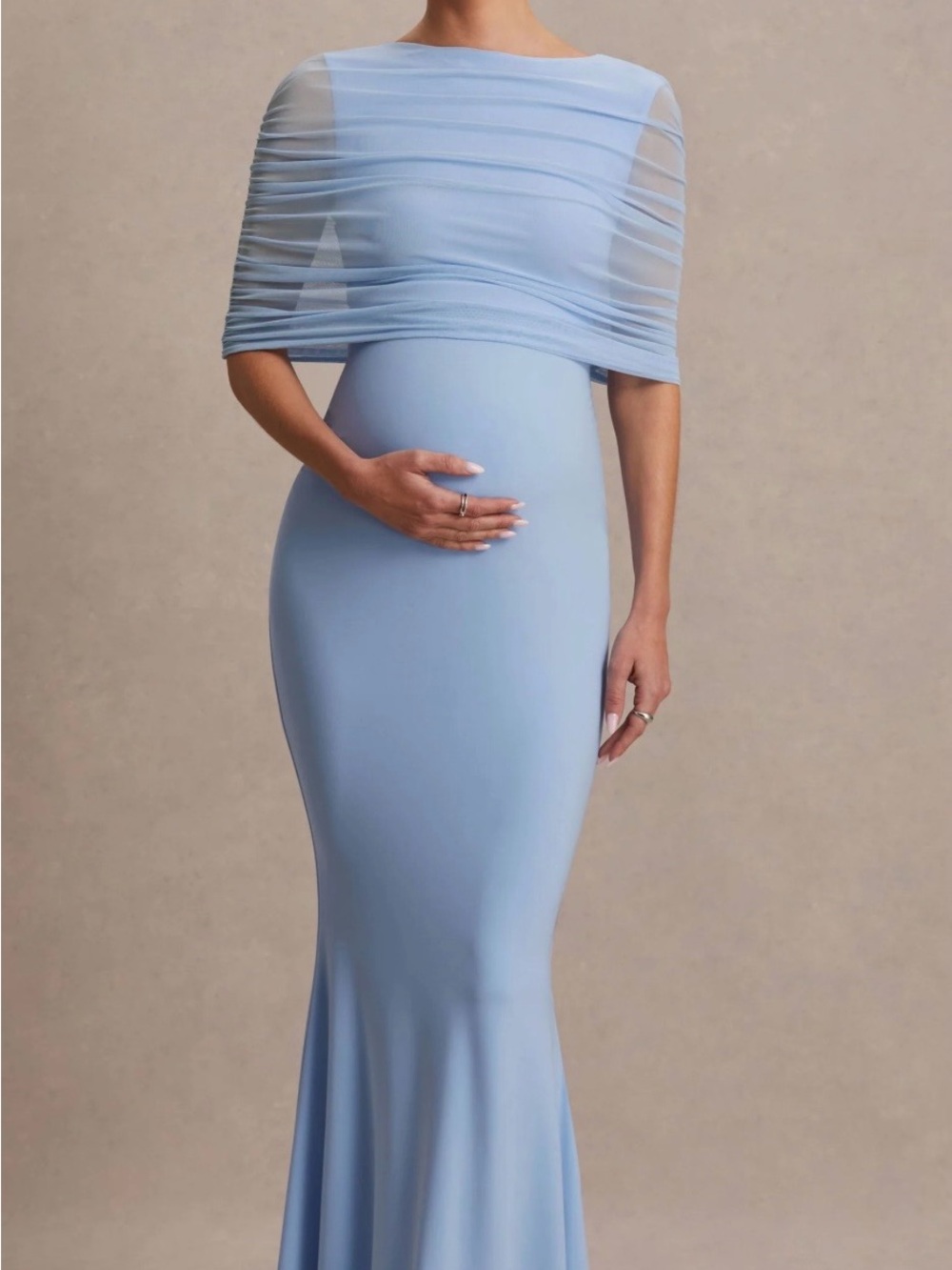 Club London powder blue maternity dress